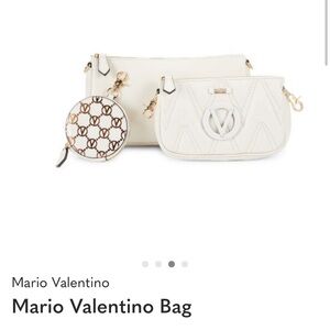 Mario Valentino 3 Piece Cream Purse Set